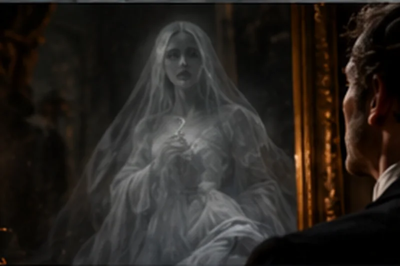 Illustration immersive : Le portrait absent.