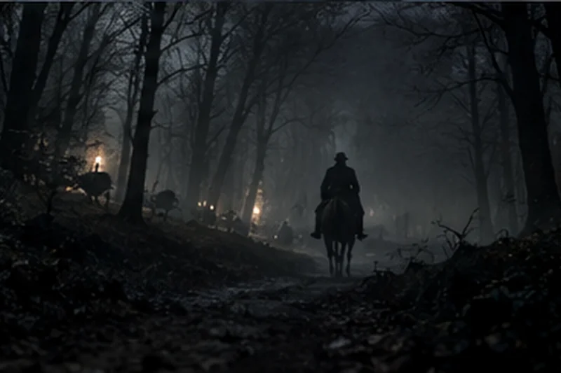 Illustration immersive : Les pas dans la brume.